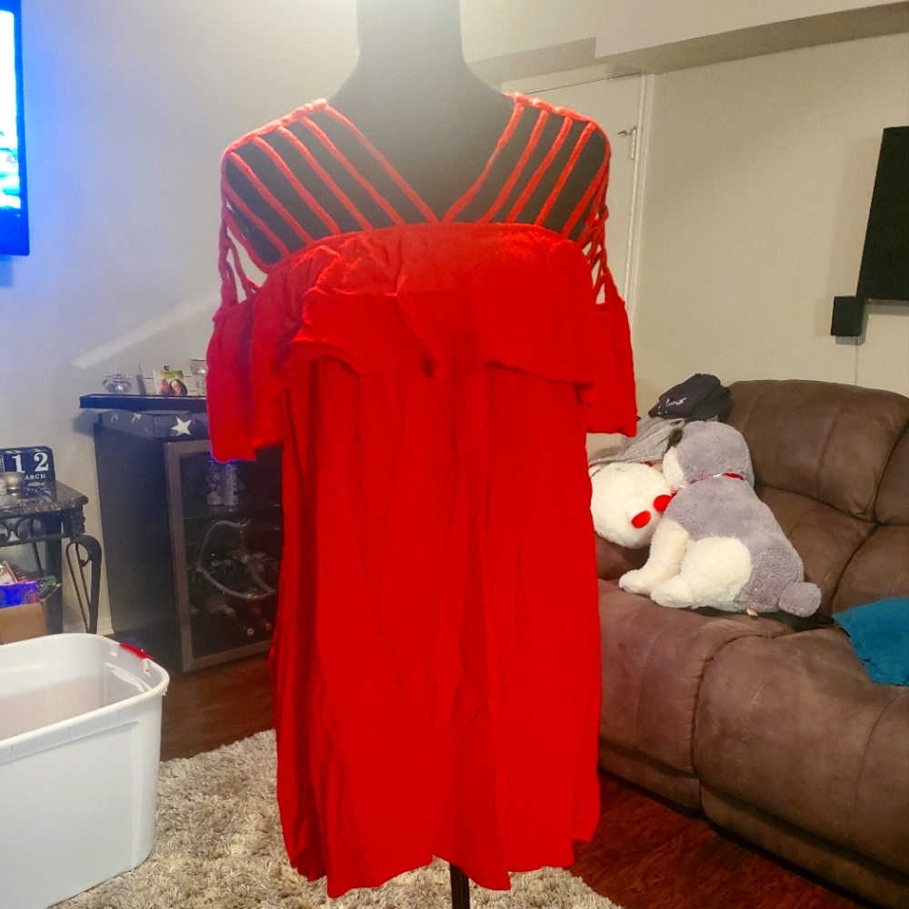 Strappy A-line Mini dress